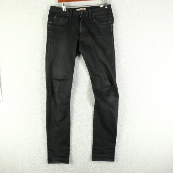 Naked And Famous Jeans Mens 30X32 Black Power Stretch Skinny Guy Whiskers - Picture 1 of 13